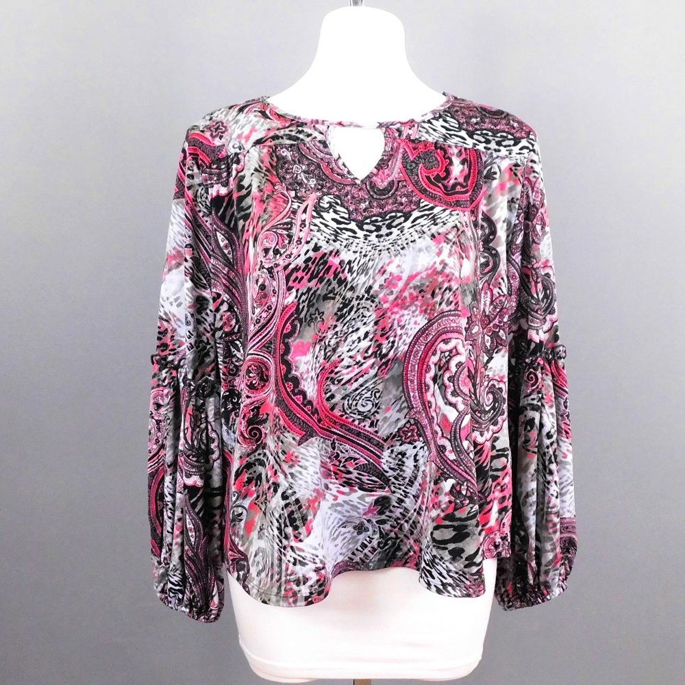 N Touch Women Shirt, Gray,‎ Pink, Black, Paisley
